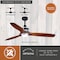 Vaxcel Curtiss 52 In. Black and Silver Industrial Indoor-Outdoor Wood Ceiling Fan with LED Light Kit and Remote F0057 - alternate 5